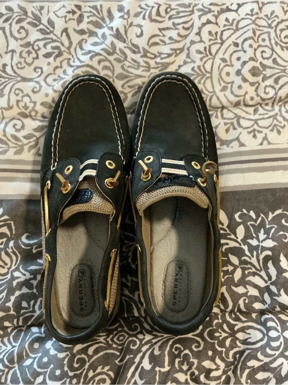 Sperry Blue and Cream Women’s Boat Shoes